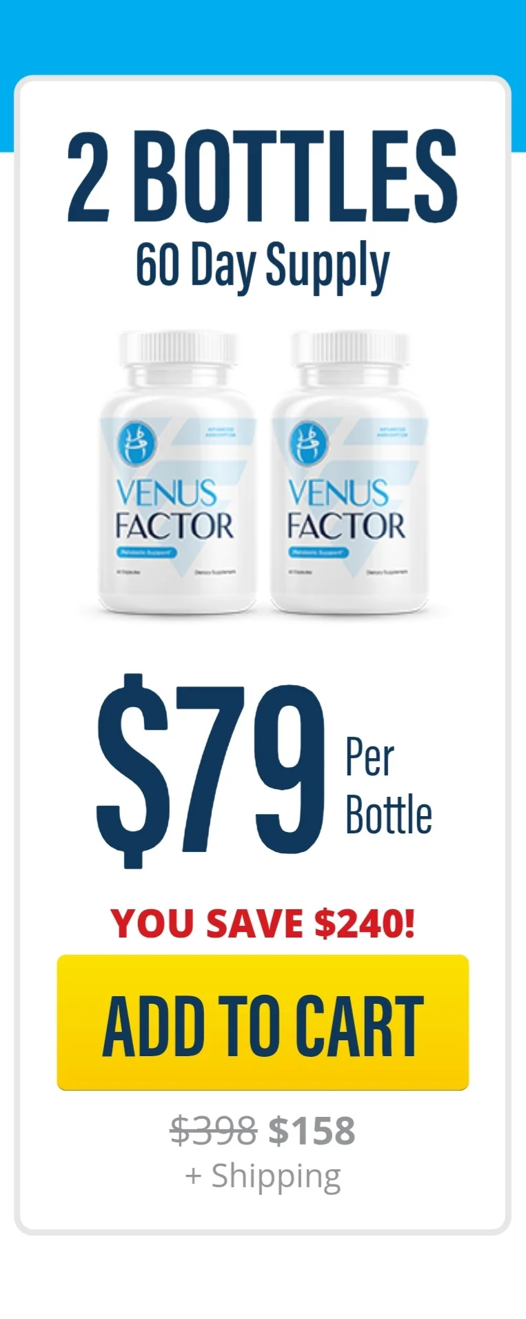 Venus Factor™ 2 bottles pricing